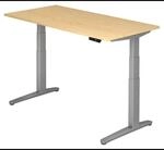 XBHM 16 SS | Schreibtisch 160 x 80 elektrisch h&ouml;henverstellbar Ahorn