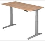 XBHM 16 SS | Schreibtisch 160 x 80 elektrisch h&ouml;henverstellbar Nussbaum