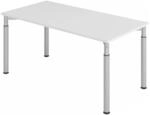 YAMA 16 S | Schreibtisch 160 x 80 h&ouml;henverstellbar Grau/Silber