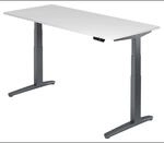 XBHM 19 GG | Schreibtisch 180 x 80 elektrisch h&ouml;henverstellbar Wei&szlig;