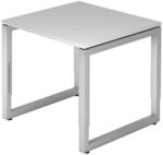 REGO 8 S | Schreibtisch 80 x 80 h&ouml;henverstellbar Grau/Silber