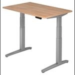 XBHM 12 SS | Schreibtisch 120 x 80 elektrisch h&ouml;henverstellbar Nussbaum