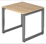 REGO 8 G | Schreibtisch 80 x 80 h&ouml;henverstellbar Eiche/Graphit