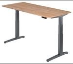 XBHM 19 GG | Schreibtisch 180 x 80 elektrisch h&ouml;henverstellbar Nussbaum