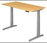 XBHM 16 SS | Schreibtisch 160 x 80 elektrisch h&ouml;henverstellbar Buche