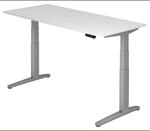 XBHM 19 SS | Schreibtisch 180 x 80 elektrisch h&ouml;henverstellbar Wei&szlig;