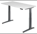 XBHM 16 GG | Schreibtisch 160 x 80 elektrisch h&ouml;henverstellbar Wei&szlig;