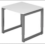 REGO 8 G | Schreibtisch 80 x 80 h&ouml;henverstellbar Wei&szlig;/Graphit