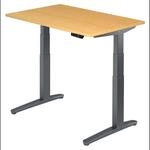 XBHM 12 GG | Schreibtisch 120 x 80 elektrisch h&ouml;henverstellbar Buche