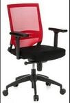 PORTO BASE - Profi B&uuml;rostuhl Schwarz/Rot