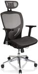 VENUS ONE - High End B&uuml;rostuhl Silbergrau/Schwarz