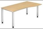 QUEO 18 S | Schreibtisch 180 x 100 h&ouml;henverstellbar Ahorn