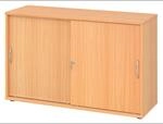 BETA S 1752S | Schiebet&uuml;renschrank | 2 OH Bogengriff Metall Buche