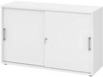BETA S 1752S | Schiebet&uuml;renschrank | 2 OH Chromgriff Metall Wei&szlig;