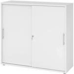 BETA S 1753S | Schiebet&uuml;renschrank | 3 OH Relinggriff Kunststoff Wei&szlig;