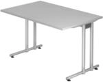 NANO 12 S | Schreibtisch 120 x 80 Grau/Silber