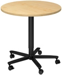 BISTRO 80R D - System Konferenztisch Ahorn Schwarz &Oslash; 80