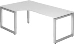REGO 82 S | Schreibtisch - 200 x 120 h&ouml;henverstellbar Wei&szlig;/Silber