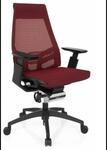 GENIDIA SMART BLACK | Netz - Profi B&uuml;rostuhl Rot/Schwarz