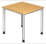 HILO 8 S | Schreibtisch 80 x 80 h&ouml;henverstellbar Buche