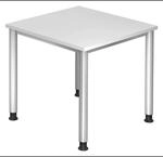 HILO 8 S | Schreibtisch 80 x 80 h&ouml;henverstellbar Wei&szlig;