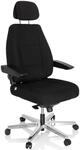 24 HOURS I - XXL Drehstuhl Schwarz