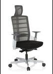 SKARIF - High End B&uuml;rostuhl Wei&szlig;/Grau/Schwarz