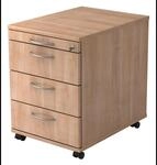 SIGNA AC30 - Rollcontainer Bogengriff Metall Nussbaum