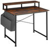Tectake Schreibtisch mit Ablage und Stofftasche - Industrial Holz dunkel, rustikal,