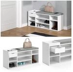 Vicco Schuhbank Schuhschrank Schuhregal Eleon Sitzbank mit Sitzkissen 7 F&auml;cher