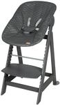 Treppenhochstuhl 'Born Up' Set 2in1 in Anthrazit, inkl. Liegeaufsatz 'Graphite
