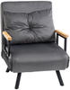 HOMCOM Sessel mit Sitzkissen grau 63L x 73B x 81H cm