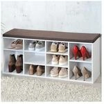 Kesper Schuhschrank mit Sitzkissen - versch. Ausf&uuml;hrungen - Wei&szlig;