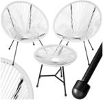 tectake&reg; 2 Gartenst&uuml;hle Santana mit Tisch, Retro-Design im Acapulco-Stil,
