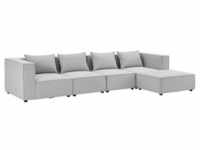 Juskys modulares Sofa Domas XL - Couch Wohnzimmer - 4 Sitzer - Ottomane &...