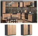 Vicco H&auml;ngeschrank K&uuml;chenschrank K&uuml;chenm&ouml;bel R-Line J-Shape Anthrazit Eiche 60 cm