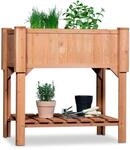 Coemo Hochbeet Kr&auml;uterbeet mit Pflanzfolie 120 x 40 x 90 cm