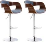 CLP 2er Set Barhocker Kingston Mit Stoffbezug Und Hochwertiger Polsterung I