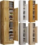 VCM Holz-Schuhschrank Ma&szlig;e: H. 240 x B. 70 x T. 39 cm Allzweckschrank 9