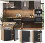 Vicco H&auml;ngeschrank K&uuml;chenschrank K&uuml;chenm&ouml;bel Fame-Line Eiche Anthrazit modern 60