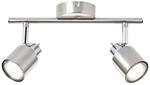 BRILLIANT Lampe Andres Spotrohr 2flg nickel/chrom 2x PAR51, GU10, 10W, geeignet