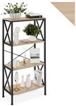 tectake&reg; Regal, Industrial Style, 4 Ebenen mit seitlichen X-Streben, inklusive