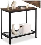 tectake&reg; Beistelltisch, Industrial Style, mit Ablage und Gitterablage, 60 x 30,5 x