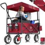 KESSER&reg; Bollerwagen faltbar mit Dach Handwagen Transportkarre Ger&auml;tewagen inkl. 2