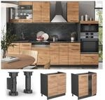 Vicco Sp&uuml;lenunterschrank K&uuml;chenschrank K&uuml;chenm&ouml;bel Fame-Line Anthrazit Eiche