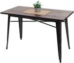 Esszimmertisch MCW-H10a, Tisch Bistrotisch, Metall Ulme Holz Industrial Gastronomie
