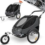 KESSER&reg; Kinderanh&auml;nger Fahrradanh&auml;nger 360&deg; Drehbar mit Federung 2in1