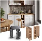 Vicco Regalunterschrank K&uuml;chenschrank K&uuml;chenzeile R-Line 20 cm Eiche F&auml;cher