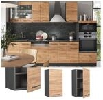 Vicco H&auml;ngeschrank K&uuml;chenschrank K&uuml;chenm&ouml;bel Fame-Line Anthrazit Eiche modern 40