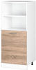 Vicco Backofenumbauschrank Küchenschrank Küchenzeile R-Line 60 cm Weiß Sonoma